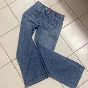 Anthropologie Pilcro  and the Letterpress Denim pants / jeans wide leg